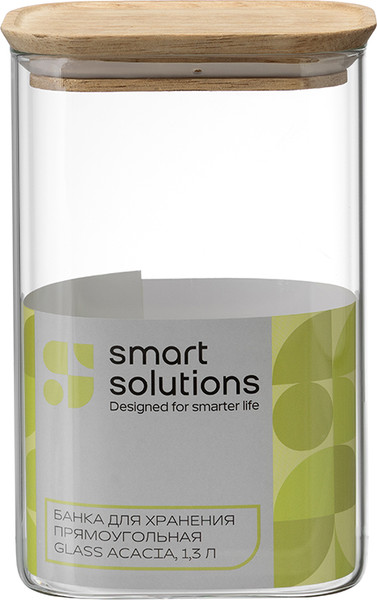 Емкость для хранения Smart Solutions Glass Acacia SS0000343