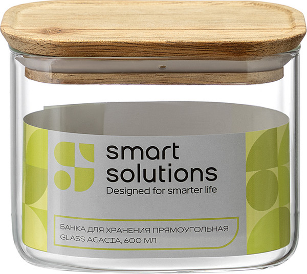 Емкость для хранения Smart Solutions Glass Acacia SS0000344