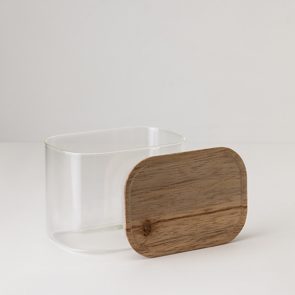 Емкость для хранения Smart Solutions Glass Acacia SS0000344