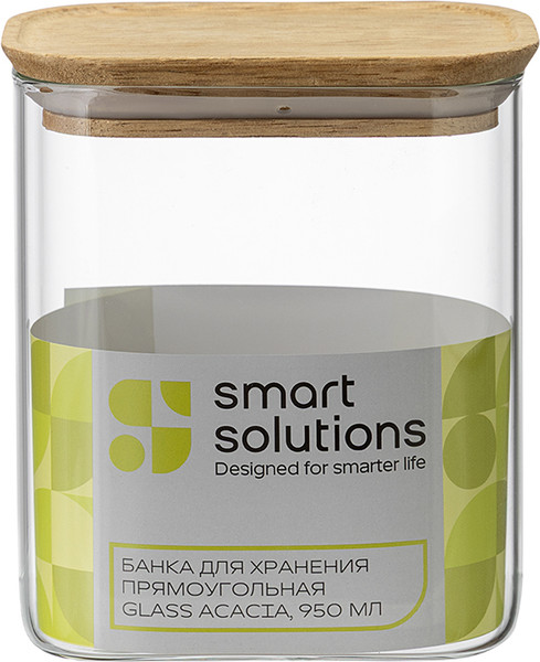 Емкость для хранения Smart Solutions Glass Acacia SS0000342