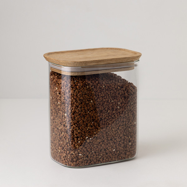 Емкость для хранения Smart Solutions Glass Acacia SS0000342