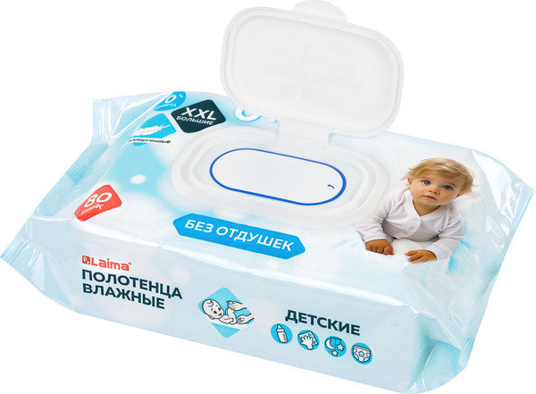 Влажные салфетки детские Laima Kids / 116525
