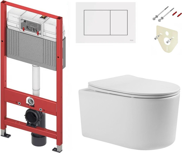 Унитаз подвесной с инсталляцией Grado GD-W204T + TECE Kit 9400413 - фото