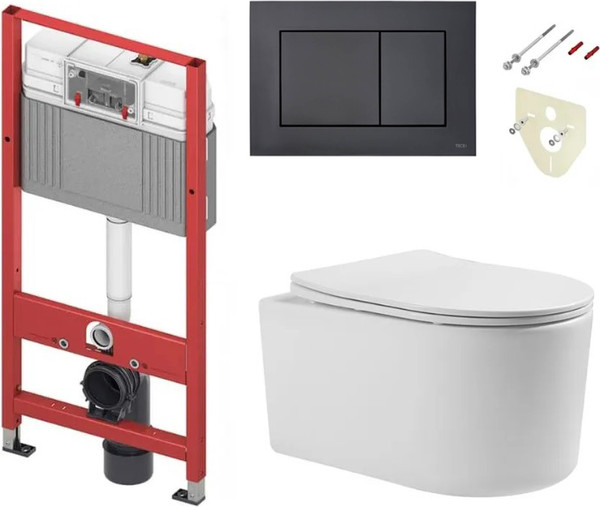 Унитаз подвесной с инсталляцией Grado GD-W204T + TECE 9400414 - фото
