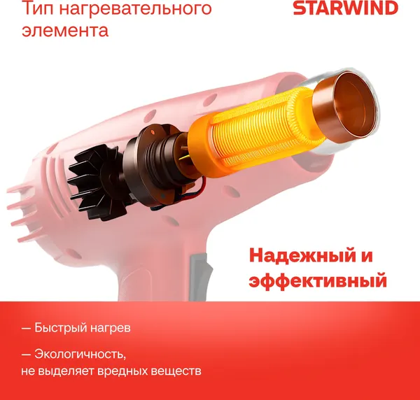 Строительный фен StarWind HG2000S1