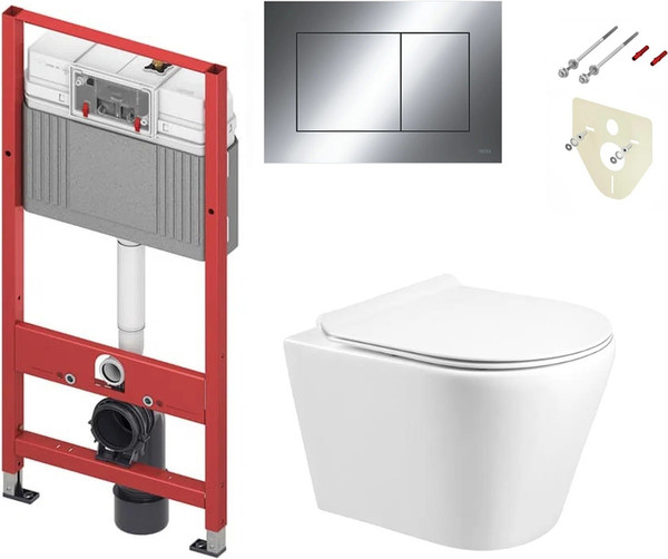 Унитаз подвесной с инсталляцией Grado GD-W201T + TECE Kit 9400412 - фото