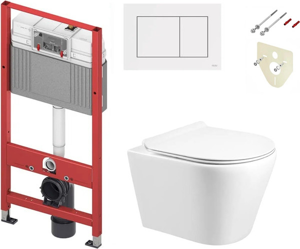 Унитаз подвесной с инсталляцией Grado GD-W201T + TECE Kit 9400413 - фото