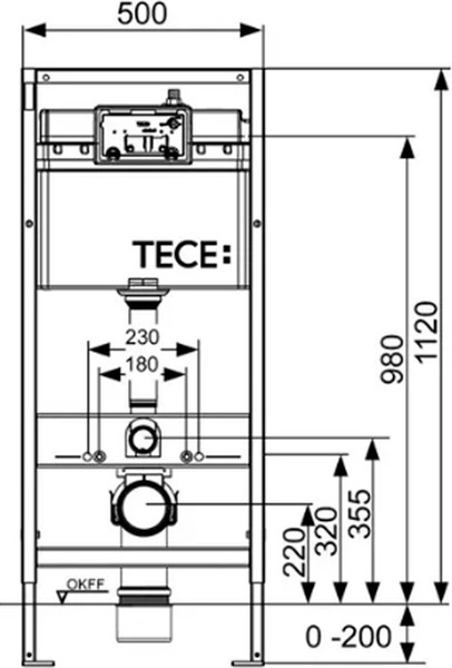 Унитаз подвесной с инсталляцией Grado GD-W203T + TECE Kit 9400412