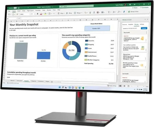 Монитор Lenovo ThinkVision P27h-30 (63A1GAT1UK)