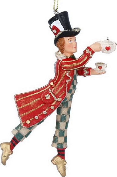 Елочная игрушка Gisela Graham Alice in Christmas Land Безумный шляпник / 10034 - фото