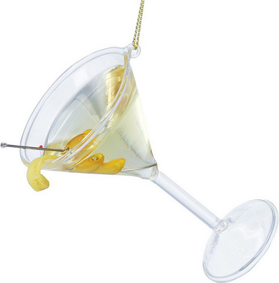 Елочная игрушка Gisela Graham All Glass Бокал мартини / 01026 - фото