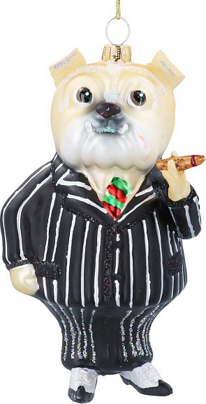 Елочная игрушка Gisela Graham London Christmas Бульдог Winston / 00991 - фото