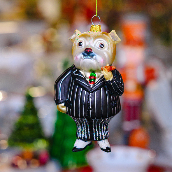 Елочная игрушка Gisela Graham London Christmas Бульдог Winston / 00991