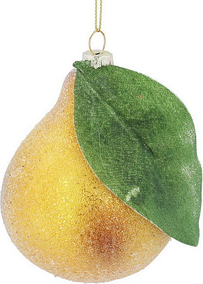 Елочная игрушка Gisela Graham All Glass Груша / 01021 - фото