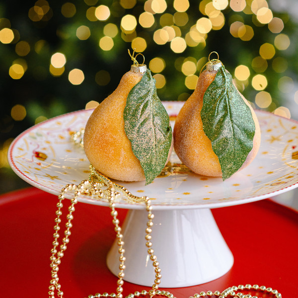 Елочная игрушка Gisela Graham All Glass Груша / 01021