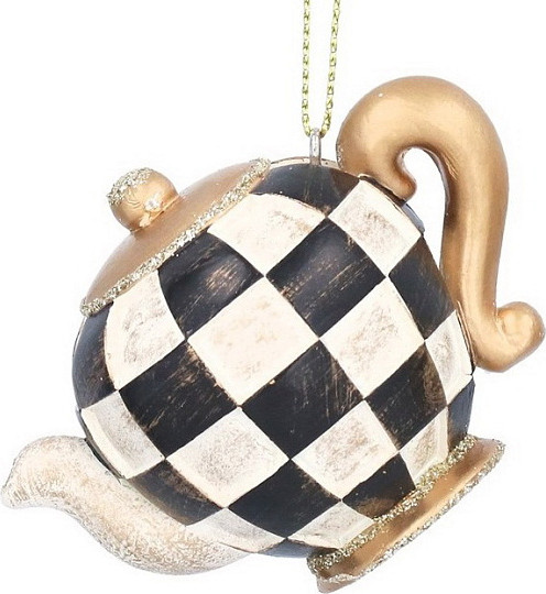 Елочная игрушка Gisela Graham Alice in Christmas Land Заварник / 10682_1 - фото