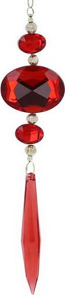 Елочная игрушка Gisela Graham Alice in Christmas Land Капля-сосулька / 17077 - фото