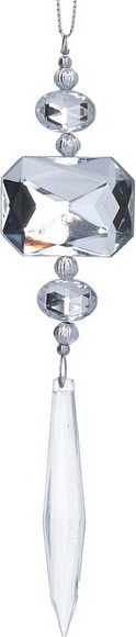 Елочная игрушка Gisela Graham Snowberries Капля-сосулька / 10222 - фото
