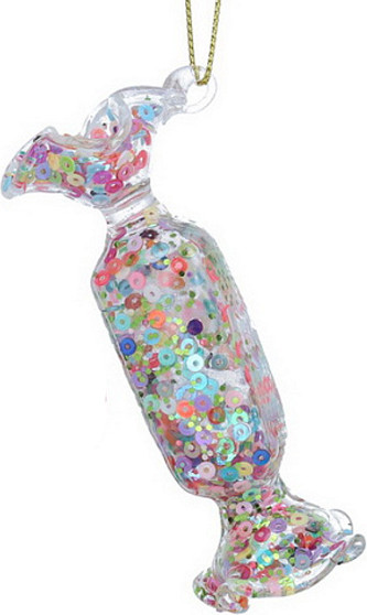 Елочная игрушка Gisela Graham Jolly Christmas Конфеты из блесток / 01218 - фото