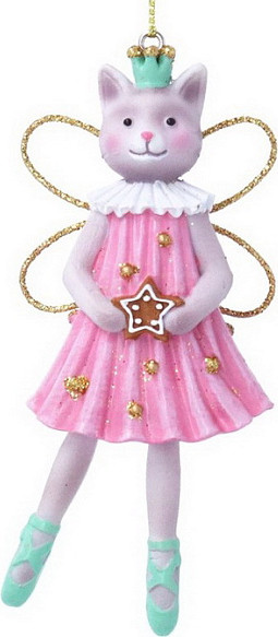 Елочная игрушка Gisela Graham Animal Ballet Кот-балерина / 10345_1 - фото
