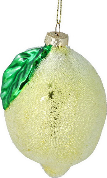 Елочная игрушка Gisela Graham All Glass Лимон / 01020 - фото