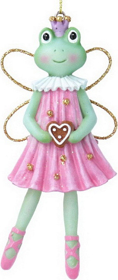 Елочная игрушка Gisela Graham Animal Ballet Лягушка-балерина / 10345_3 - фото