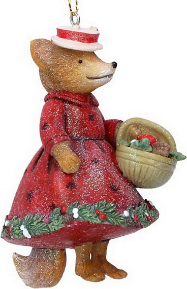 Елочная игрушка Gisela Graham Woodland Tales Миссис Лиса / 14323_2 - фото