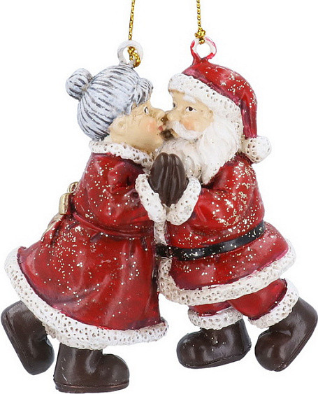 Елочная игрушка Gisela Graham Nostalgia Мистер и Миссис Клаус / 10871 - фото
