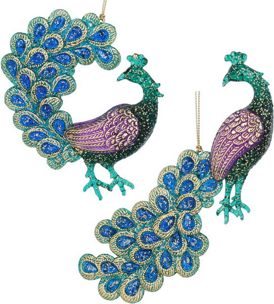 Елочная игрушка Gisela Graham Paradise Garden Павлин / 10787
