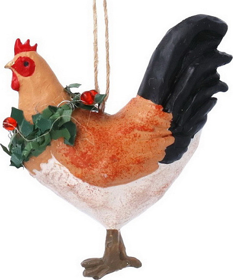 Елочная игрушка Gisela Graham Going Home For Christmas Петух / 10358_2 - фото