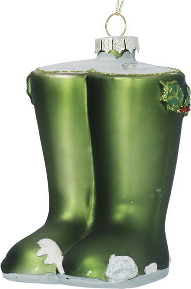 Елочная игрушка Gisela Graham All Glass Резиновые сапоги / 01128 - фото