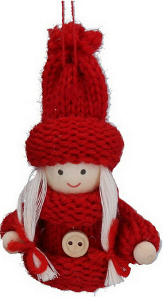 Елочная игрушка Gisela Graham A Nordic Christmas Скандинавская девочка / 11662 - фото