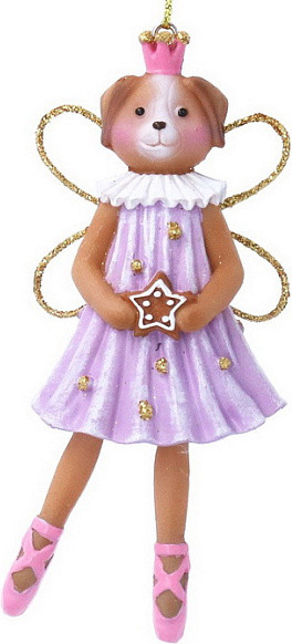 Елочная игрушка Gisela Graham Animal Ballet Собака-балерина / 10338_1 - фото