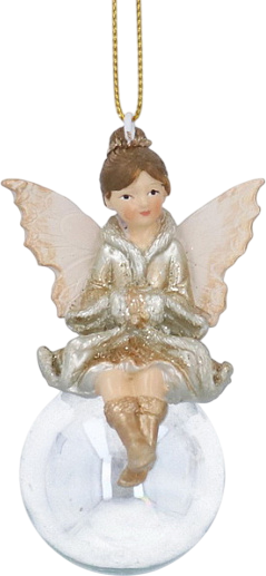 Елочная игрушка Gisela Graham Night at the Opera Фея Pixie на шаре / 10458 - фото