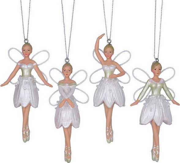 Елочная игрушка Gisela Graham Snowberries Фея подснежников / 10113