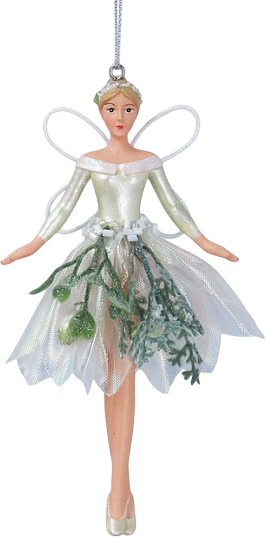 Елочная игрушка Gisela Graham Snowberries Фея подснежников / 10532 - фото
