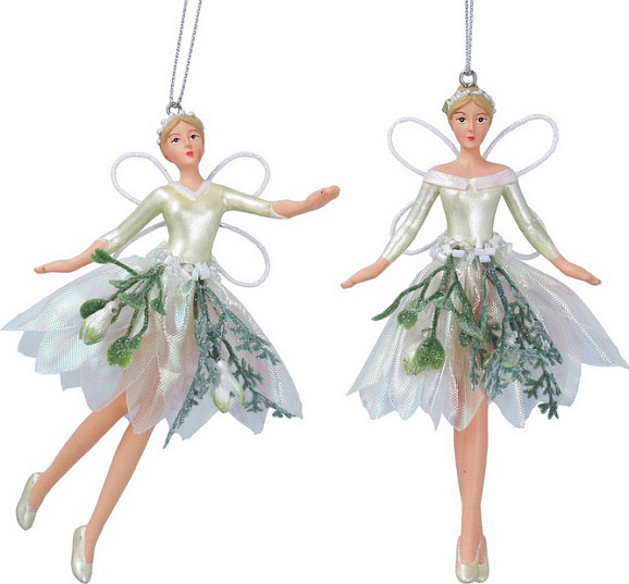 Елочная игрушка Gisela Graham Snowberries Фея подснежников / 10532