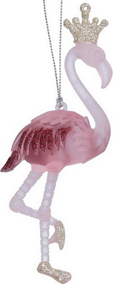 Елочная игрушка Gisela Graham Alice in Christmas Land Фламинго / 10670 - фото