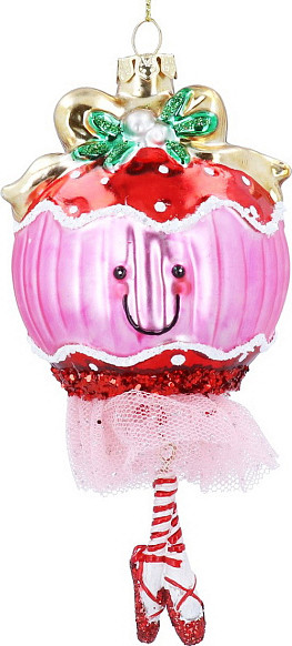 Шар новогодний Gisela Graham All Glass Шар-балерина / 00973 - фото