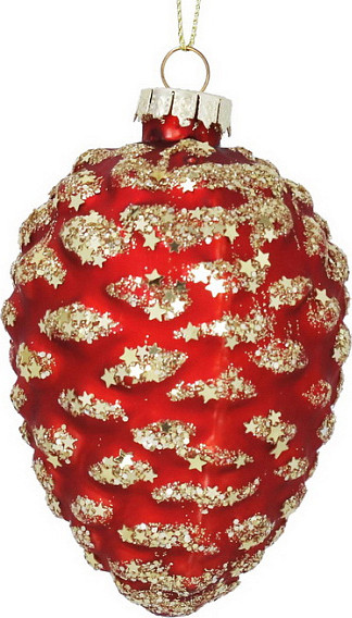 Елочная игрушка Gisela Graham All Glass Шишка / 01117 - фото