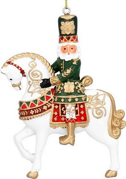 Елочная игрушка Gisela Graham Nostalgia Щелкунчик на коне / 16435_2 - фото