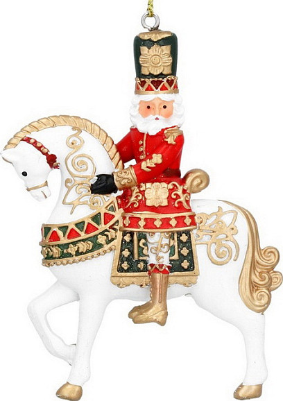 Елочная игрушка Gisela Graham Nostalgia Щелкунчик на коне / 16435_1 - фото