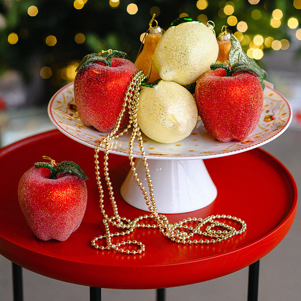 Елочная игрушка Gisela Graham All Glass Яблоко / 01015