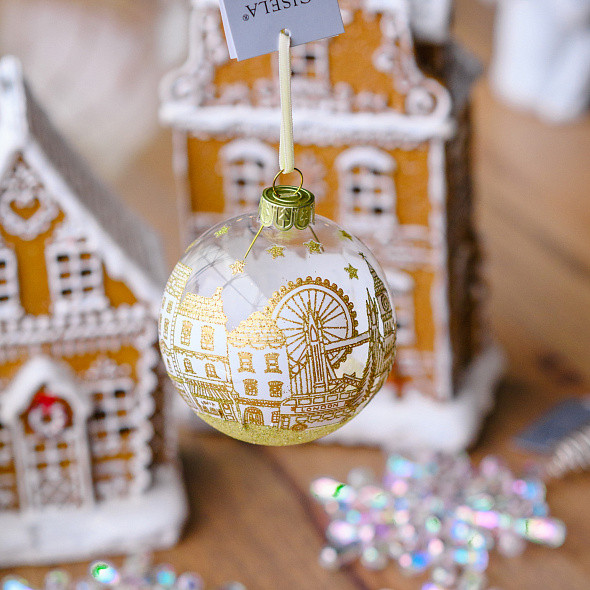 Шар новогодний Gisela Graham London Christmas Панорама Лондона / 01149