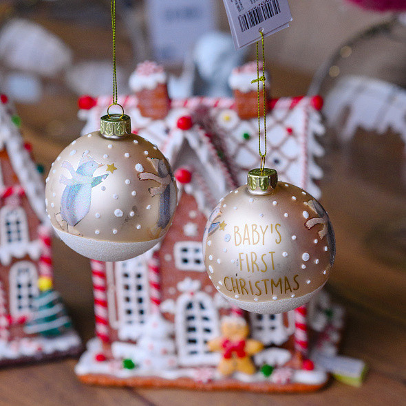 Шар новогодний Gisela Graham Baby's First Christmas Пингвин / 00260