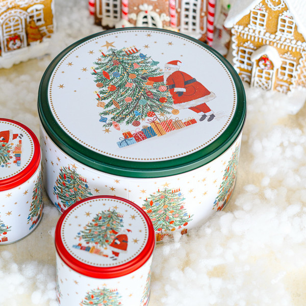 Емкость для хранения Gisela Graham Nostalgia Санта с елкой / 31576