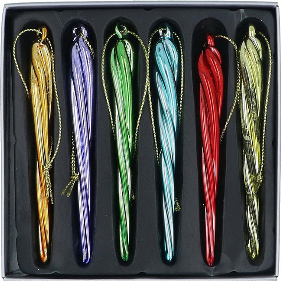 Набор елочных игрушек Gisela Graham Jolly Christmas Сосульки / 01211 - фото