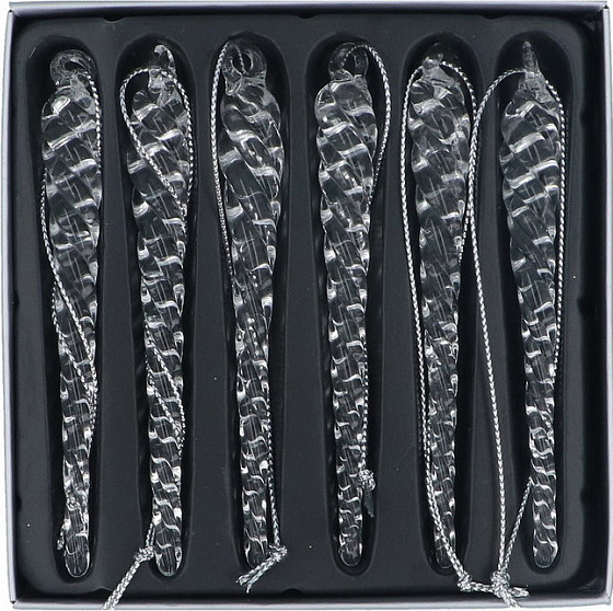 Набор елочных игрушек Gisela Graham Jolly Christmas Сосульки закрученные / 01212 - фото