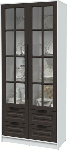 Шкаф с витриной Интерлиния Концепт КТ-ШВ2 Деко