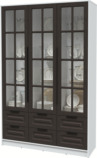 Шкаф с витриной Интерлиния Концепт КТ-ШВ3 Деко